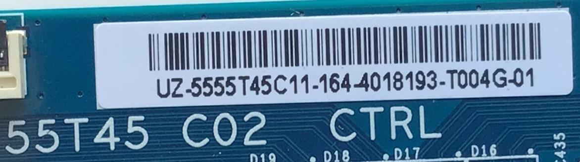 T-CON ORIGINAL PARA TV VIZIO / NUMERO DE PARTE 55-55T45.C11 / 55T45 C02 CTRL / 5555T45C11 / PENEL TPT550WR-QVN10.U REV:SB0AE / DISPLAY T550QVN10.0 / MODELO M55Q6M-K01 / V555-J01 - Imagen 2